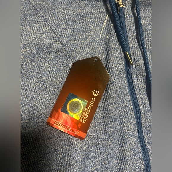 University of Kansas KU Half Zip Hoodie Women’s Small Blue Pocket Hooded NWT - Picture 6 of 11